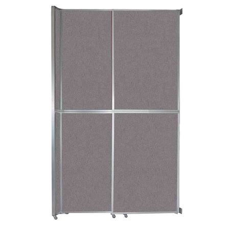 Versare Operable Wall Sliding Room Divider 6'10" x 12'3" Slate Fabric 1072219-2